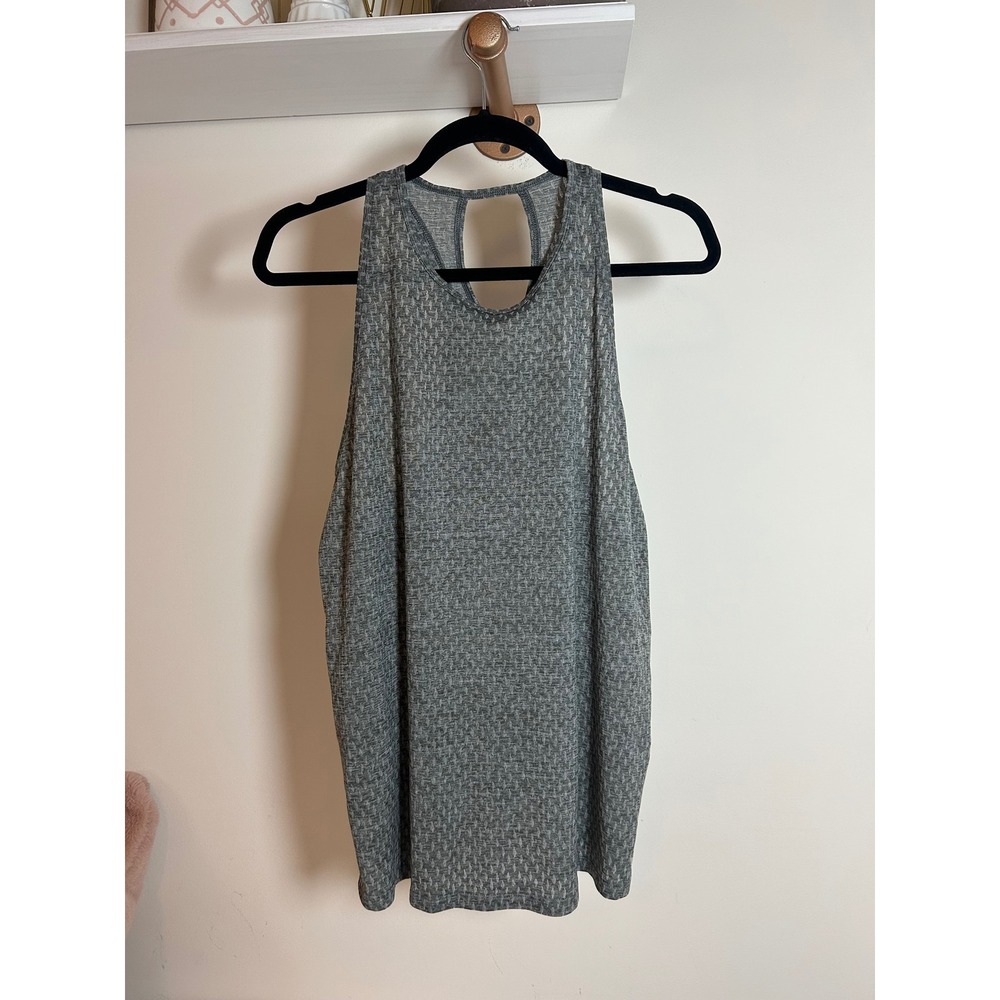 Patagonia Womens Tank Top Gray Textured Racerback Athletic Workout Activewear XL - Picture 1 of 7